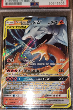 PSA Mint 10 ENG Reshiram & Charizard GX20 Mitsuhiro Arita -Sun and Moon Pokemon - Image 2