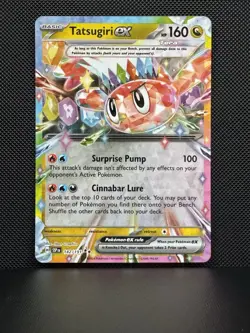 Tatsugiri ex Double Rare Pokemon TCG SV08: Surging Sparks 142/191 - Image 1
