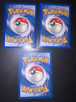 Pokemon 2002 Legendary collection Reverse Holo Full STARTER Set Eng GOOD - Image 3