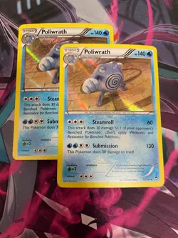 POKEMON - POLIWRATH X2 - HOLO RARE - 17/111 - MP - FURIOUS FISTS - Image 1