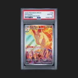 2025 Pokemon Rapidash 189 Sv10 Destined Rivals Illustration Rare Holo PSA 10 - Image 1