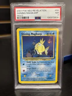 2001 Pokemon Neo Revelation #66 Shining Magikarp Holo - PSA 7 - Image 1
