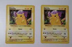 Pokemon Base Set SHADOWLESS Pikachu x2 Lot – Vintage WOTC – Authentic - Image 2