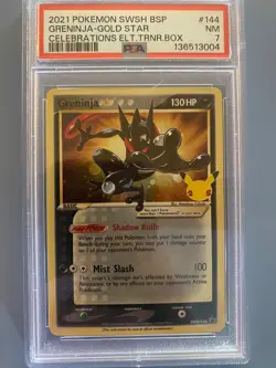 2012 Pokemon SWSH BSP Greninja-Gold Star Celebrations ELT.Trnr.Box #144 Psa Grad - Image 1