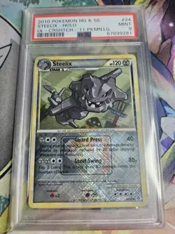 Steelix 24/95 Crosshatch Holo Promo - Pokemon TCG HS: Unleashed 2010 PSA Mint 9 - Image 1