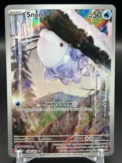 Pokemon TCG SV05 Temporal Forces Snom 168/162 Illustration Rare Holo NM - Image 1