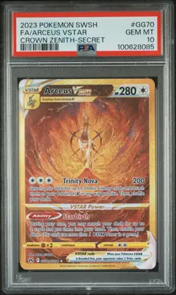 ARCEUS VSTAR PSA 10 2023 POKEMON SWORD & SHIELD CROWN ZENITH #GG70/GG70 - Image 1
