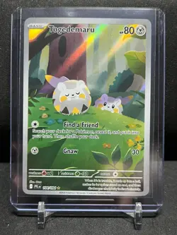 Togedemaru 104/094 IR Illustration Rare Holo Pokemon 2025 Phantasmal Flames NM - Image 1