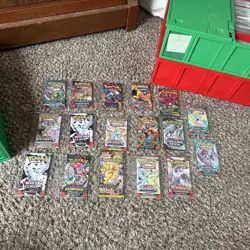 Lot Of 17 Pokemon TCG Booster Packs Mixed Sets See Pics - Image 1