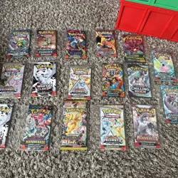 Lot Of 17 Pokemon TCG Booster Packs Mixed Sets See Pics - Image 4