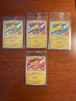 SEALED SET - 4 Pikachu Batik Indonesia Promo Pokemon 101/SV-P 155 154 190/SV-P - Image 1