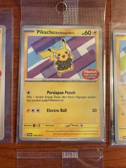 SEALED SET - 4 Pikachu Batik Indonesia Promo Pokemon 101/SV-P 155 154 190/SV-P - Image 3
