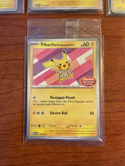 SEALED SET - 4 Pikachu Batik Indonesia Promo Pokemon 101/SV-P 155 154 190/SV-P - Image 5