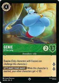 Disney Lorcana TCG - Genie of the lamp - Fabled - Super Rare 76/204 - Image 1