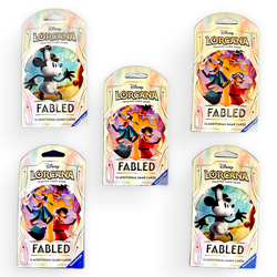 Disney Lorcana TCG Fabled Sleeved Booster Pack x5 Collectible New - Image 1