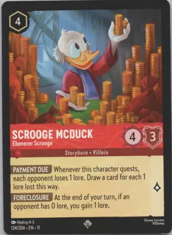 Disney Lorcana Winterspell (11) #124/204 Scrooge McDuck - Ebenezer Scrooge - Image 1