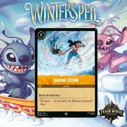 Disney Lorcana Winterspell 28/204 Raging Storm - Lilo & Stitch - Non-Foil - Image 1