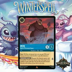 Disney Lorcana Winterspell 154/204 Pete - Ghost Of Christmas Future - Non-Foil - Image 1