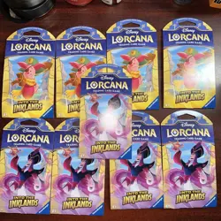 Disney Lorcana Into the Inklands TCG Booster Pack Lot Of 9 NEW SEALED - Image 1
