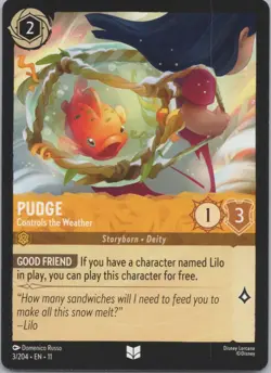 Disney Lorcana Winterspell (11) - Playset (4) #3 Pudge - Controls the Weather - Image 2