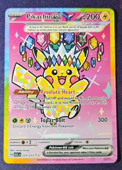 Pikachu EX SIR 277/217 Ascended Heroes English Pokemon Card - NM/M Pack Fresh - Image 1