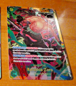 ONE PIECE ENGLISH CARD GAME HOLO CARTE Roronoa Zoro OP06-118 SEC EN MINT - Image 1