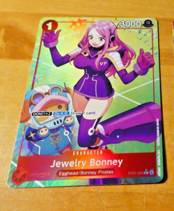 ONE PIECE ENGLISH CARD GAME HOLO CARTE Jewelry Bonney ST21-004 ALT EN MINT - Image 1