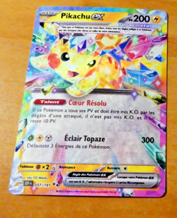 POKEMON ETINCELLES DEFERLANTES CARD HOLO CARTE Pikachu Ex 057/191 SSP FR MINT - Image 1
