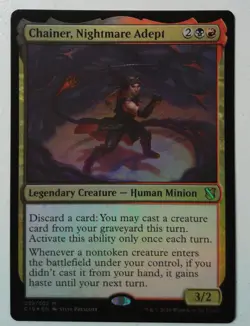 Chainer, Nightmare Adept *FOIL Mythic Rare* Magic MtG x1 Commander 2019 - Image 1