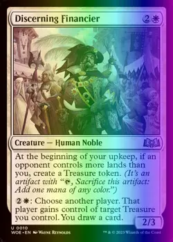 MTG Magic the Gathering Discerning Financier (10/515) Wilds of Eldraine LP FOIL - Image 1