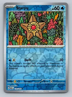 Pokemon Staryu SV: Scarlet & Violet 151 120/165 Near Mint NM Reverse Holo - Image 1
