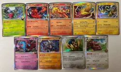 Pokemon TCG 9 Card Destined Rivals Holo Lot No Duplicates Zapdos Roserade +++ - Image 1