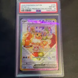 2025 Pokemon Svp En Eevee Ex Pre Super Premuim Collection PSA 8 - Image 1