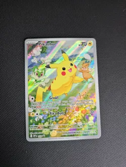 Pikachu SVP 088 Paldea Adventure Chest Black Star Promo Pokemon Card - Image 1