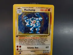 Machamp #8 1999 Pokemon 1st Edition Base Set Holo Foil TCG Card 8/102 - Image 3