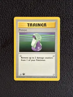 Pokemon TCG Potion 94/102 Base Set Shadowless 1st Edition LP - Image 1
