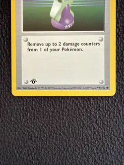 Pokemon TCG Potion 94/102 Base Set Shadowless 1st Edition LP - Image 2