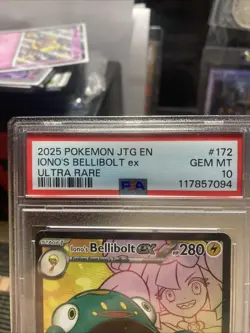 Iono's Bellibolt EX Holo-Pokemon TCG Card 172/159 SV Journey Together Ultra Rare - Image 2