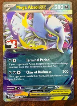 Mega Absol Ex Pokemon Prize Pack Series 8 Promo Pokemon Card NM 086/132 - Image 1