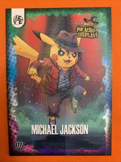 Michael Jackson (Pikachu) #177 Galaxy Holo Electric Pikachu Cosplay Pokemon NM - Image 1
