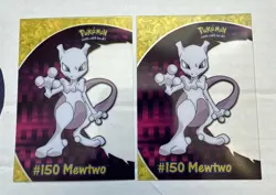 2- Mewtwo Topps Chrome Pokemon TV Animation Edition Clear Chase Cards PC5 2000 - Image 1