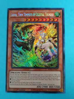 YuGiOh SHIINA TWIN TEMPESTS OF CELESTIAL THUNDER - BPRO-EN027 Secret Rare 1st Ed - Image 1