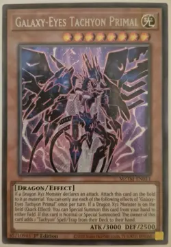YuGiOh Galaxy-Eyes Tachyon Primal Secret Rare 1st Edition MZTM-EN011 - Image 1
