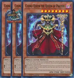 Yugioh! 3x Cosmo Queen the Queen of Prayers MP25-EN218 Ultra Rare 1st Ed NM - Image 1