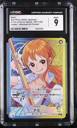 ✨✨ CGC 9 One Piece Nami OP11-041 Leader Alternate Art Parallel Jpn - Image 1