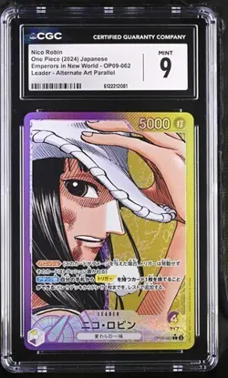 ✨✨ CGC 9 One Piece Nico Robin OP09-062 Leader Alternate Art Parallel Jpn - Image 1