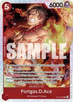 One Piece Portgas.D.Ace (ST15-005/5) Starter Deck 15 RED Edward.Newgate LP FOIL - Image 1