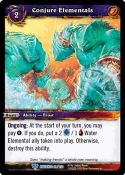 WOW WARCRAFT TCG WAR OF THE ANCIENTS : CONJURE ELEMENTALS X 3 - Image 1