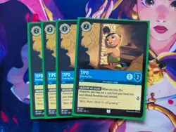 4x Tipo Growing Son 157/204 Disney Lorcana Shimmering Skies NON FOIL Playset - Image 1