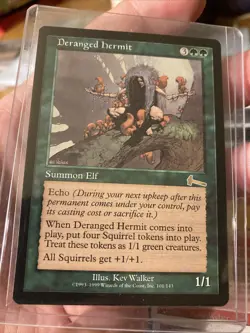 Deranged Hermit - Urza's Legacy Green Rare Magic Mtg CARD Light Play LP NM OC b - Image 1